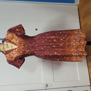 Modcloth Lively Identity Floral Dress Size S